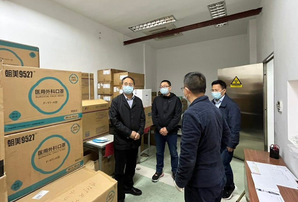 胡祖吉检查指导疫情防控物资保障工作